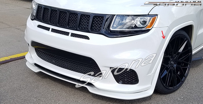 Custom Jeep Grand Cherokee  SUV/SAV/Crossover Front Bumper (2011 - 2013) - $980.00 (Part #JP-028-FB)